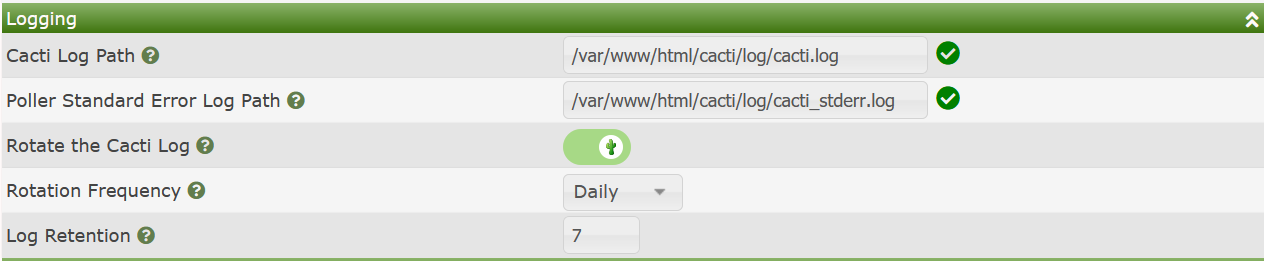 Logfile Settings